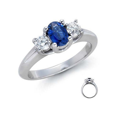 Blue Sapphire Diamond Rings