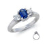 Blue Sapphire Diamond Rings